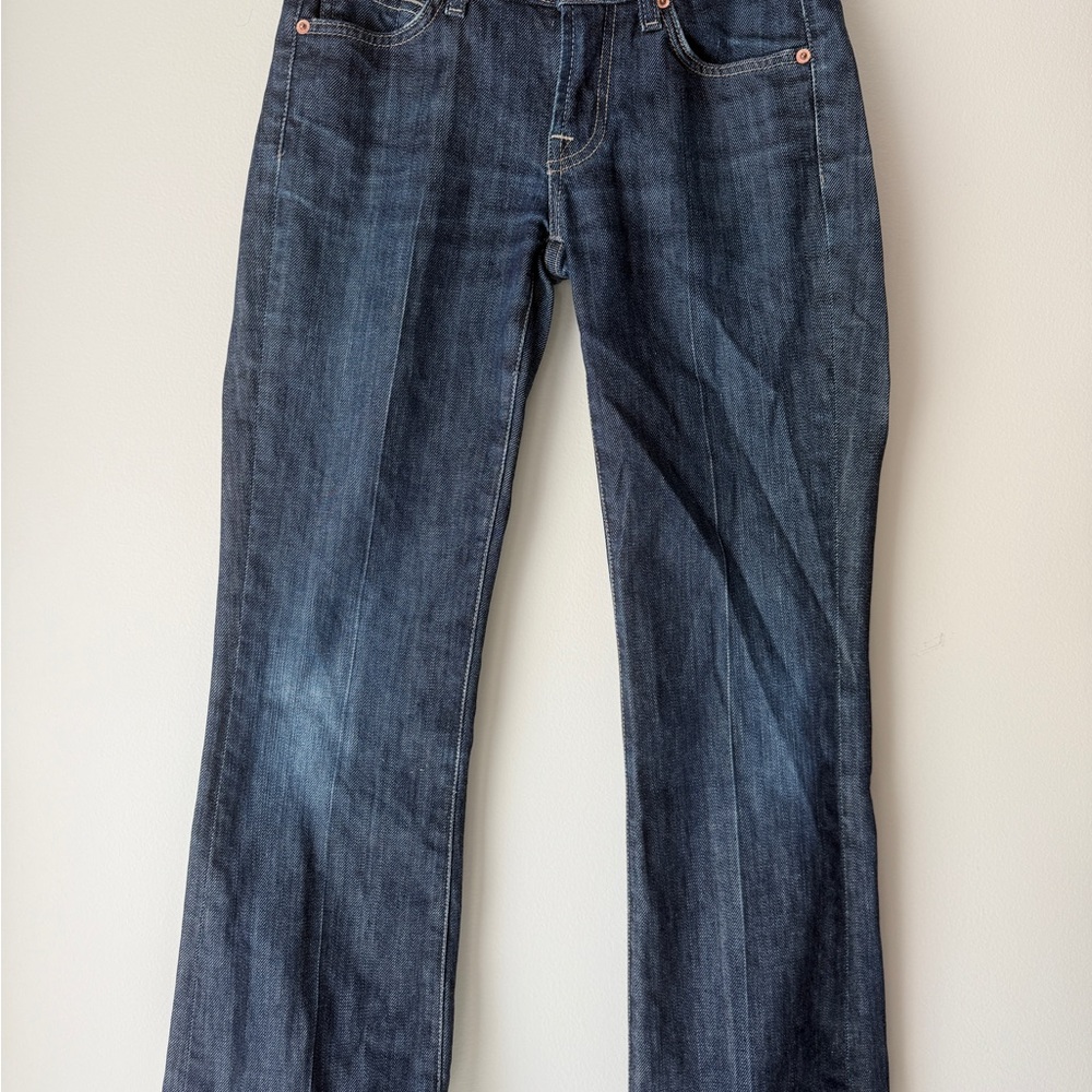 7 For All Mankind Blue Boot Cut Jeans